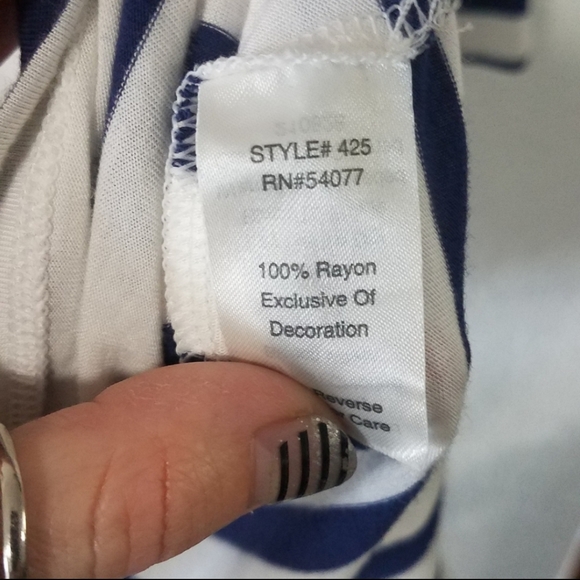 Cabi bonjour striped pocket tee style #425 - Picture 4 of 4